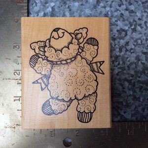 Lamb Dancing by Azadi Earles Rubber Stamp